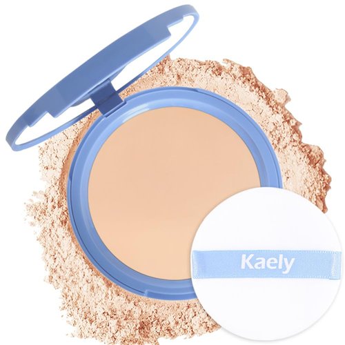 Kaely Oil Control Face Pressed Powder,Perfection Matte Compact Powder,Long Lasting Waterproof Finishing Powder Makeup,polvo compacto de maquillaje,Lightweight,Vegan,120 Vanilla