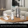 Wbzle Space Explorer Toy Kit, Space Toys Set with Astronaut Figure, Double Satellite, Pointy Rockets and Launch Towers, Space Scooter, Astronaut Exploration Gift for Exploring Boys and Girls
