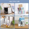 Yesesion Clear Pen Holder, Pen Organizer for Desk, Pencil Cup for Home Office, School Supplies, Art Stationery, Desktop Storage and Accessorizes for Card, Marker, Remote Control