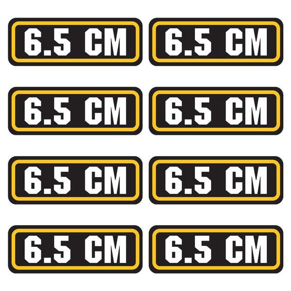 6.5 CM Ammo Sticker (3"x1.06",8 Pack) Vinyl Sticker for Ammo Storage Box, Ammo Can, Ammo Box, Great Decals for Ammo Case, Gun Stickers, Bullet Box, Ammo Storage Crate & Pouch Labels for Organizing