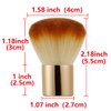 RN BEAUTY 2 Pieces Kabuki Brushes Powder Brush Blush Brush Foundation Brush Bronzer Brush Face Blender Brush Mineral Blending Buffing Concealer Brush Multifunction Cosmetic Tools Portable Makeup Brush