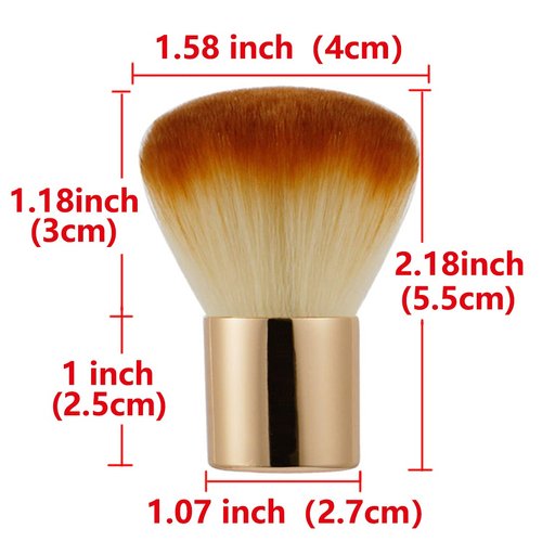 RN BEAUTY 2 Pieces Kabuki Brushes Powder Brush Blush Brush Foundation Brush Bronzer Brush Face Blender Brush Mineral Blending Buffing Concealer Brush Multifunction Cosmetic Tools Portable Makeup Brush