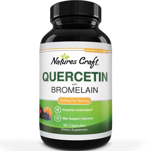 Immune Support Quercetin with Bromelain Supplement- Quercetin 500mg & Bromelain 100mg Per Serving Antioxidant Supplement Joint Support Lung Health and Immunity- Advanced Quercetin Bromelain Supplement