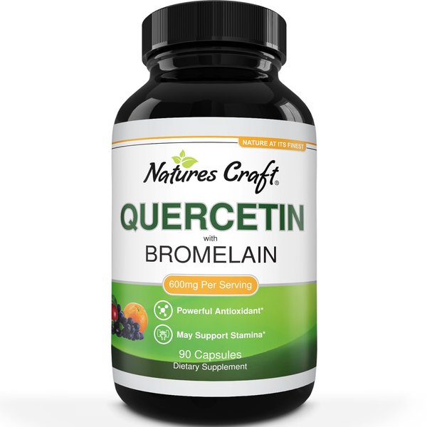 Immune Support Quercetin with Bromelain Supplement- Quercetin 500mg & Bromelain 100mg Per Serving Antioxidant Supplement Joint Support Lung Health and Immunity- Advanced Quercetin Bromelain Supplement