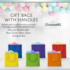 OccasionALL 6x6 12 Piece Multi Color Small Canvas Gift Bags with Handles, Reusable Bags, Party Bags, Bags for Gift Tiny Tote Bag for Candy Favors Gift