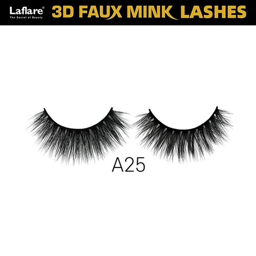 Laflare Premium Silk Lashes 3D Faux Mink Eyelashes Multipack, Light, Natural Looking, Professional Easy to Apply Eyelashes in a Knitted Style 10 Pairs Jumbo Pack (A25X10P)