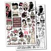 Nerdy Books Reading Literature Temporary Tattoo Water Resistant Fake Body Art Set Collection - Black (One Sheet)