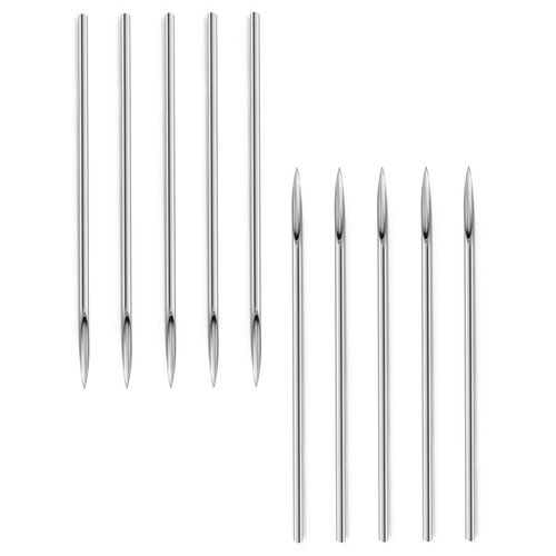 Heienngy 20G Piercing Needles Surgical Stainless Steel Nose Rings Studs Body Jewelry Needles 20 gauge Piercing Kit Hoop Earrings CZ Opal Glow In The Dark Nose Rings Piercing Jewelry Needles