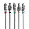 Fantexy Nail Drill Bits Set For Acrylic Nails,3/32 Inch Professional Tungsten Nail File Bits Nail Art Tools,Manicure Pedicure Shapen Remove Tools, Home Salon Use(5pcs）