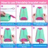 Arts and Crafts for Kids Ages 8-12,Friendship Bracelet Making Kit for Girl,Kids Jewelry Making Kit with 28 Pre-Cut Threads,Christmas Birthday Gifts for Ages 6 7 8 9 10 11 12 Year Old Green Rose