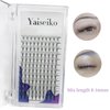 Yaiseiko Eyelash Extension Supplies premade fans Lash Extensions 12D Mixed Tray 0.05 C Curl 8-16mm, Premium Mink Silk Lashes Soft Matte Black Salon Use.