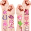 Generic Cowgirl Temporary Tattoos Birthday Party Supplies Decorations 96PCS Tattoos Stickers Super Cute Party Favors Kids Boys Girls Gifts Ideas Classroom School Prizes Themed, Pink