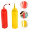 STOBOK 2Pcs Fake Mustard and Ketchup Bottle Funny Fake Salad Dressing Bottle Prank Toys Phoney Condiment Squirt Bottle Toy for Adults Kids Halloween Party