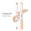 Magik 2-in-1 Dual Head Stick Liquid Concealer Hydrating Contouring Full Matte Cover (#3 Wheat, 1 Pack)