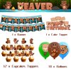 Beaver Party Decorations Beaver Birthday Party Supplies Includes Beaver Birthday Banner Cake Topper Cupcake Toppers Balloons for Birthday Decorations Canada Party Decorations
