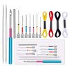 8 Pcs Punch Needles,Embroidery Stitching Punch Needle, Embroidery Poking Cross Stitch Tools Needle Punch Kit Knitting Needle Art Handmaking Sewing Needles with 4 Colors Thread