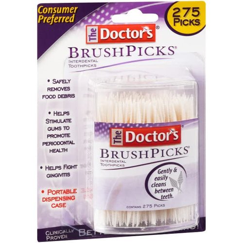 The Doctor's BrushPicks Interdental Toothpicks, 275 Picks (Pack of 2)