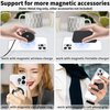TACOMEGE 2Pcs Metal Ring Sticker for Pop Socket Magnetic Grip, Magnetic Adapter Adhesive for iPhone, Magsafe Wireless Charger (White)