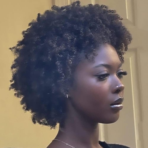 walnut hair Short Afro Kinky Curly Wig for Black Women Transparent 13x1 Lace Front Wigs Human Hair Brazilian Bob Pixie Cut Wig 8 inch