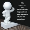 Cute Door Stop, Decorative and Sturdy, Well Designed Buddy Door Stopper, Effective to Hold Your Door Open, 1 Pack, White (Patented)