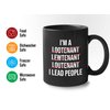 Bubble Hugs Police Officer Coffee Mug 11oz Black - I'M A Lootenant Lewtenant Loutenant I Lead People - Police School Academy College Graduation Coworker Funny Police Man Sergeant Military