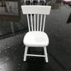 SXFSE Dollhouse Decoration Accessories, 1:12 Dollhouse Miniature Furniture Wooden White Dining Table Chair Model Set