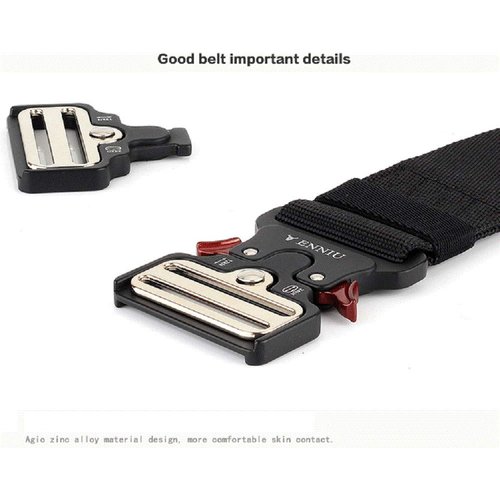 Nylon Tactical Web Belt, W/1.5”-2” Military Army Style Combat Riggers Webbing Belt with Quick-Release Metal Buckle for Men Women