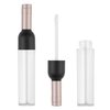 BesYouSel Empty Lip Gloss Tubes 5ml Clear Wine Shaped Lip Gloss Tube Plastic Mini Refillable Lip Oil Bottle Container Lip Glaze Tube Vials Cosmetic DIY Container Holders, Gold, Pack of 10