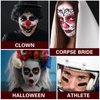 ZHISHUDL Clown Makeup Kit Black White Red Face Body Paint Palette Halloween Makeup Kit for Sfx Joker Zombie Cosplay Vampire Makeup