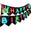 Bowling Happy Birthday Banner - Bowling Party Supplies - Bowling Party Decorations - Bowling Birthday Party Supplies - Glow Red Banner