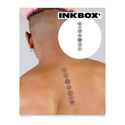 Inkbox Temporary Tattoos, Semi-Permanent Tattoo, One Premium Easy Long Lasting, Water-Resistant Temp Tattoo with For Now Ink - Lasts 1-2 Weeks, Within You, 7 x 2 in