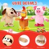 HyDren 3 Pcs Talking Chicken Pig Dog Chicken Stuffed Animals Set Farm Repeats What You Say Walking Chick Electric Interactive Animated Toy Speaking Plush Gift for Toddlers Christmas Birthday, 8''