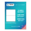 Premium Label Supply White Sticker Half Sheet Labels – 8.5" x 5.5" – Laser/Inkjet Compatible – (2 Labels/Sheet), 25 Sheets - 50 Total Adhesive Labels