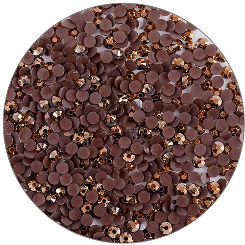 3000 Pieces SS6 2mm Flatback Rhinestones Clear Glasses Round Gems AB Crystals for Nail Art DIY Crafts Clothes Glitter Stones （Bronze）
