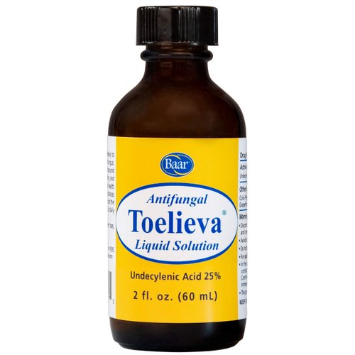 Baar Products - Toelieva Antifungal Liquid Solution - 25% Undecylenic Acid, Organic Olive Oil, Grapefruit Seed Extract - Maximum Strength - Fights Fungus Under & Around Toenails - 2 oz