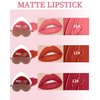 LYSdefeu 3 Colors Lazy Lipstick Set, Love Matte Velvet Lipstick Labiales Long Lasting Waterproof Non-stick Not Fade Lip Stain Lip Gloss, Easy to Color Lipstick Lazy Lip Makeup for Women Girl-01+11+12