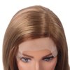 STfantasy Brown Highlight Natural Wave Short Women Lace Front Synthetic Wigs 6X4X0.5 T-Part Lace Wig Middle Length Lace Wigs with 180 Density Side Part Synthetic Hair for Womens Ladies Daily Used