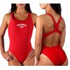 Adoretex Girl's/Women's Guard Wide Strap One Piece Swimsuit (FGS02) - Red - 34