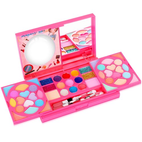 Kids Makeup Kit for Girl, Washable Real Safe & Non-Toxic Little Girl Makeup Set, Princess Toys for 3-6 Year Old Kids Girl Toys Christmas & Birthday Gift