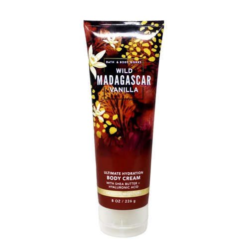 Bath & Body Works Wild Madagascar Vanilla 3 Pack Body Cream Bundle with a Cherry On Top Bar Soap - Full Size