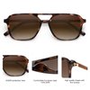 SOJOS Retro Aviator Sunglasses for Women Men,Trendy Rectangle Womens Mens Shades Sun Glasses SJ2202 Tortoise Frame Brown Grading Lens