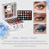 Color Nymph Beginner Makeup Kit For Teens With The Small Cosmetic Train Case Included 24-Colors Eyeshadow Palette Blushes Bronzer Highlighter Lipstick Brushes Mirror(Silver)