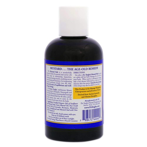 Dr. Singha's Original Ayurvedic Relaxing, Purifying, and Energizing Massage Oil - Made in USA, 6 oz