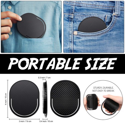 6 Pieces Pocket Palm Combs Pocket Brush, Shampoo Brushes, Scalp Massager Comb, Massager Hair Brush Comb for Men Travel