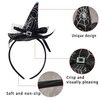 HOXIEYA Sliver Headband Halloween Hat with Spider web Deisgn for Woomen and Girls Halloween Headband Hairband Hair Accessories (Sliver)