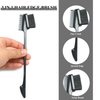 Luwigs Hair Brushes, Double Side Edge Control Hair Brush Set of 2 - 3-in-1 Comb Grooming Tool for Women Girls Beauty Natural Styling Hair Edge Eyebrow Brushes, Black, Boar Bristles, Oblong