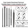 Pimple Popper Tool Kit, 6 Pcs Blackhead Remover Acne Needle Tools Set Removing Treatment Comedone Whitehead Popping Zit for Nose Face Skin Blemish Extractor Tool - Black