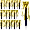 LCPQMZGH 24 Pieces Party Squawkers Gold Noise Makers for New Year, Christmas Party Blowers Favor Supplies