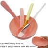 WAZXIQN Face Mask Mixing Bowl Set, DIY Silicone Facemask Mixing Tool Kit, Include Facial Mask Mixing Bowl Stick Spatula Silicone Cream Mask Brushes and Makeup Headband, 6PCS Pink