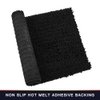 Walensee Bathroom Rug Non Slip Bath Mat (24x17 Inch Black) Water Absorbent Super Soft Shaggy Chenille Machine Washable Dry Extra Thick Perfect Absorbant Best Small Plush Carpet for Shower Floor